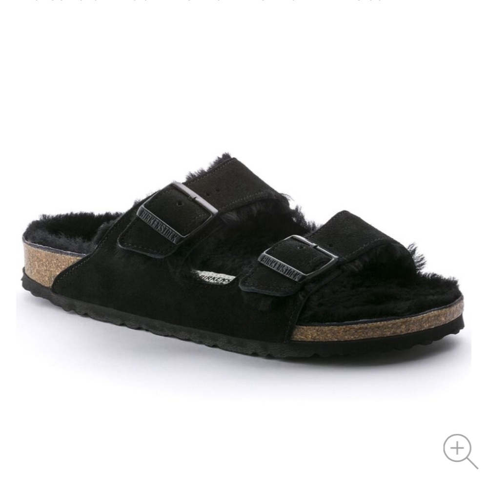 Birkenstock Arizona shearling size 41 black